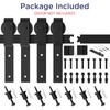 SMARTSTANDARD 9 Feet Bypass Sliding Barn Door Hardware Kit -
