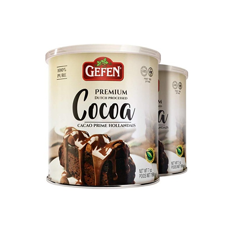Gefen 100% Pure Premium Dutch Processed Cocoa 7oz (2 Pack),