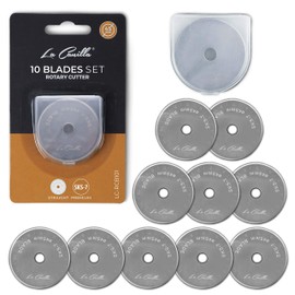 x10 Rotary Cutter Blades 45 mm Straight Lines, Compatible with Others | Valid for All Types of Fabrics, Patchwork, Vinyl, Scrapbooking, DIY, Sewing and Crafts
