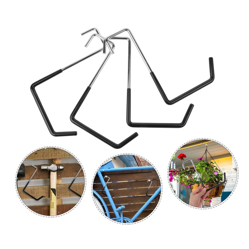 Operitacx 4Pcs Heavy Duty Wall Mounted Hooks for Garage Storage