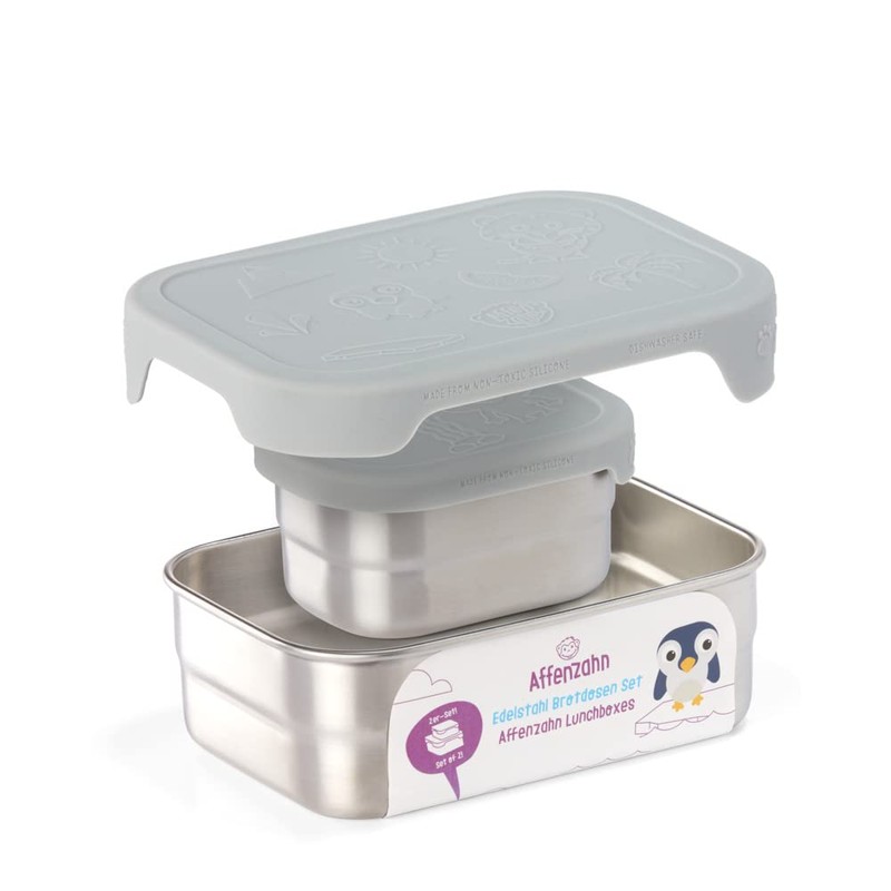 Affenzahn Stainless steel lunch box set, 16.5 cm.