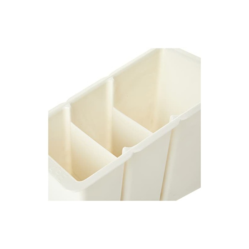 Delfinware Plastic Cutlery Box, Cream, 19 x 10.5 x 13