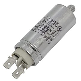 Lumonic Starting capacitor Hydra MKP-500 3-A [incl. plug 6.3 x 0.8 mm] | Motor capacitor 3µF 470V 25 x 58 mm I capacitor with high-quality metal housing