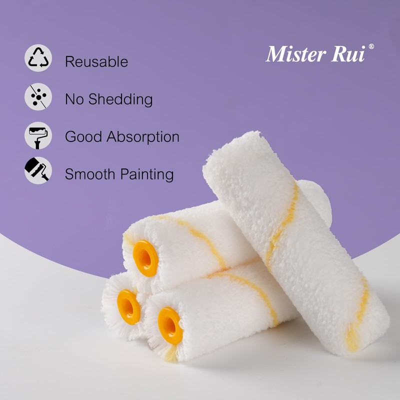 Mister Rui Painting Set Small Paint Roller Set 4 Inch