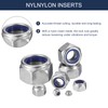 sourcing map 100Pcs M5 x 0.8 Nylon Insert Hex Lock