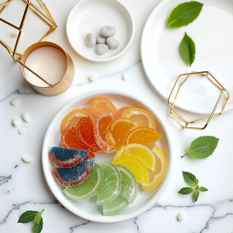 SweetGourmet Assorted Fruit Slices | Candy Fruit Jelly | Vegan,