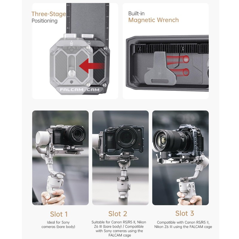 FALCAM F38 Quick Release Camera Plate Kit for RS4 Mini,