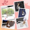 XIABYAYU Heart Keyring, Glitter Keyring with Rhinestones, Car Key Fob,