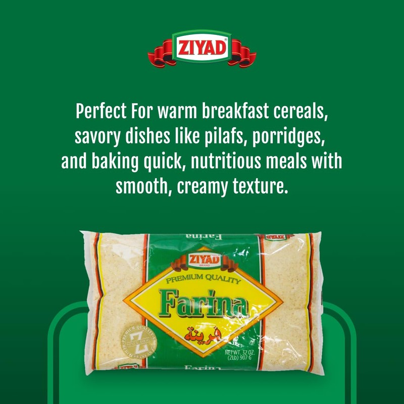 Ziyad Premium Quality Farina – Finely Ground, Smooth Wheat Cereal