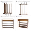 Suwoic Bamboo Shoe Rack Organizer, 4 Tier Shoe Shelf Storage