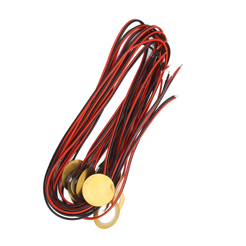 12PCS 27mm Piezo Discs with Wire Brass Piezoelectric Disk Piezo