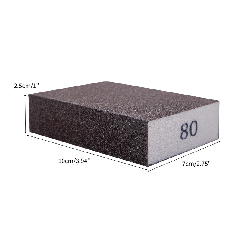 12pcs Sanding sponges,Sanding Blocks 6 Grits(60-80-100-120-150-180),Flexible Sanding Block for Metal,Sanding