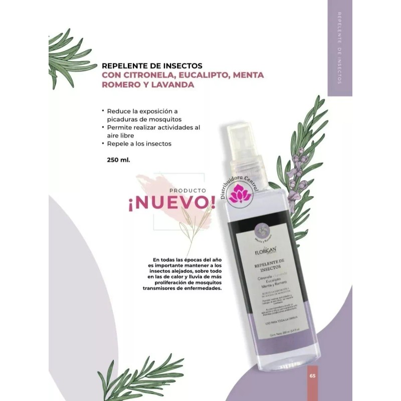 Florigan Repelente De Insectos Menta Y Romero Florigan 250ml.