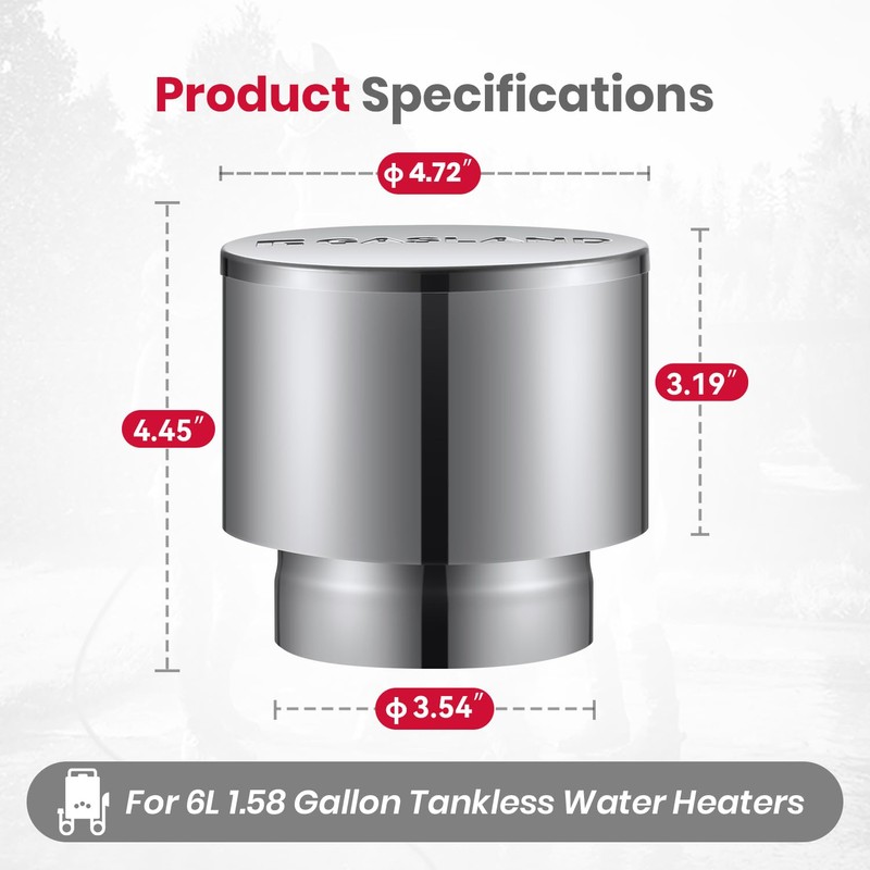 GASLAND 3.54'' Rain Cap for Tankless Water Heater BS158 BE158,