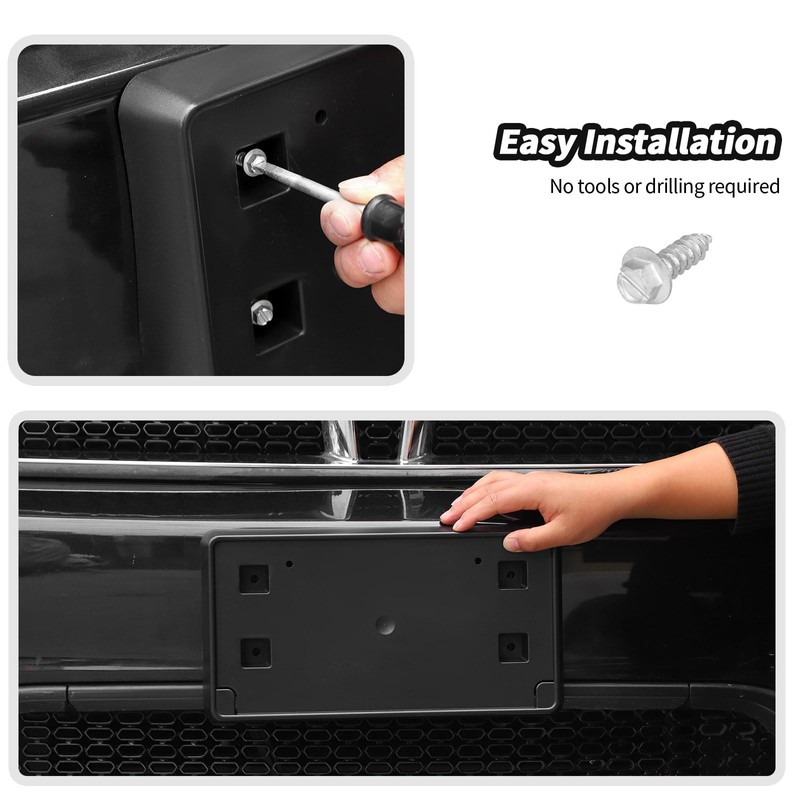 JeCar Front License Plate Frame Bracket Fit for 2014-2020 Dodge