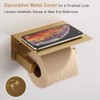 Toilet Paper Holder with Shelf Brushed Gold, APLusee SUS 304