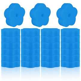 iRFKCIOW Hot Tub Scum Absorber, 24 Pack Blue Pool Oil Absorbing Sponge, Flower Pool Scum Absorber, Oil Scum Absorbing, Pool Sponge Oil Absorber Scum Sponge for Swimming Pool Spa Hot Tub Accessories