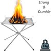 Portable Fire Pit for Camping, Outdoor Foldable Firepit Fireplace with