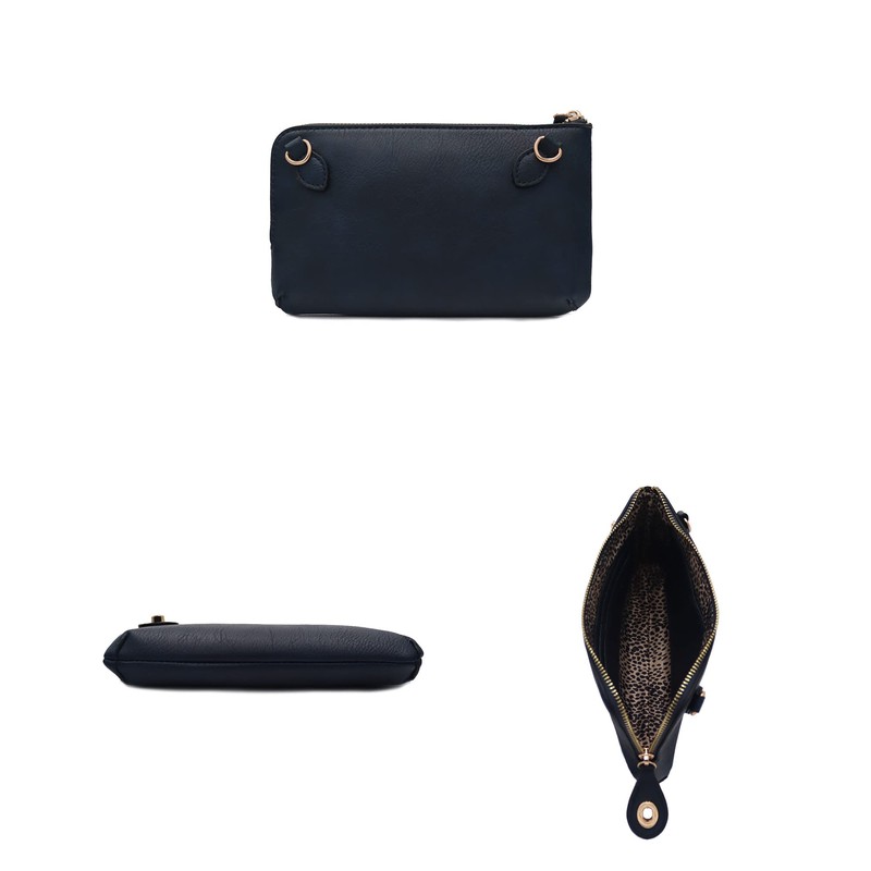 Bolso bandolera pequeño para mujer, Azul Marino