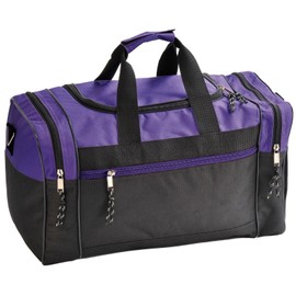 17" Blank Duffle Bag Duffel Travel Camping Outdoor Sports Gym Accessories Bag (17" - Purple)