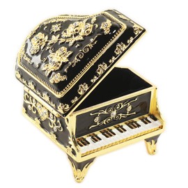 Devalier Rap-pb Jewelry Box, Birthday Gift, Popular for Girlfriend, Wife, Daughter-in-law, Mother, Gift for Return, Compact, Jewelry Storage, Jewelry Case, Accessory Box, Trinket Case, Women's Black