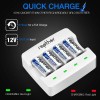 Rapthor RCR123A Rechargeable Batteries 750mAh 8 Pack with Charger