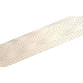 Mandala Crafts - Cinta de sarga natural de 1/4 pulgadas, correa de algodón de 1/4 pulgadas, cinta de algodón blanca de 50 yardas, cinta de espiga de algodón para coser costuras