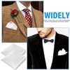 WeddHuis 2 Pack Plain Handkerchiefs, Size 22 x 22 cm,