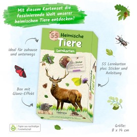 Trötsch 55 Lernkarten Heimische Tiere: Lernkarten Natur Forschen Wissen Fragen