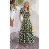 AUSELILY Maxi Dresses for Women Ankle Length Floral Print Beach