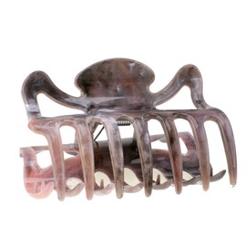 WeLoveBeads 1 Piece Hair Claw Large 9 cm Pink Brown Made in Germany