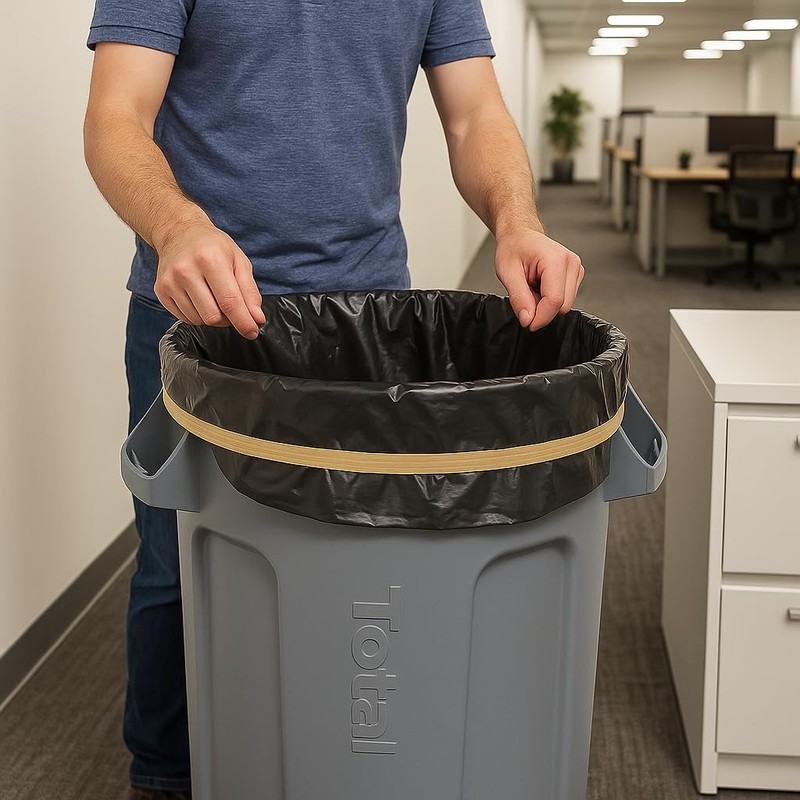 Rubber Bands 55 Gallon Trash Cans - Garbage Bag Holder