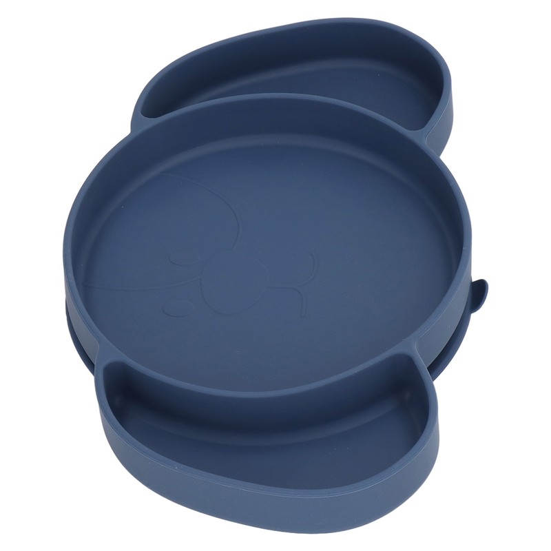 Kids Divided Plates Safe Silicone Foldable Prevent Slipping Toddler Suction