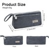 LJCZKA Corduroy Pencil Case with 2 Compartments for Students, Aesthetic
