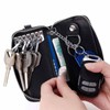 Leather Key Holder Wallet – Multi-Functional Zipper Key Case with