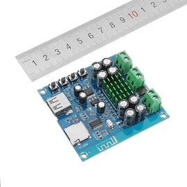 DC 12V to 24V 2X50W Bluetooth Power Amplifier Board TPA3116D2 Amplifier Integrated Bluetooth/USB Flash Drive/TF Card Playback