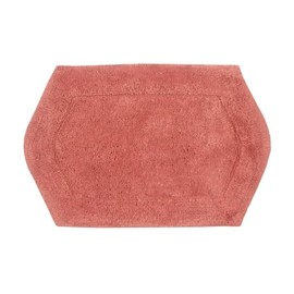 Coral Color Super Absorbent and Super Soft Cotton Material Rugs for Bathroom Floor 24 in. L X 17 in. W X 0.35 in. H Size, Machine Washable | All Season Pretty Orange Shade Tufted Weave Highly Durable