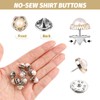 KOLZEMV Brooch Buttons, Pack of 30 Brooches for Clothing, Buttons