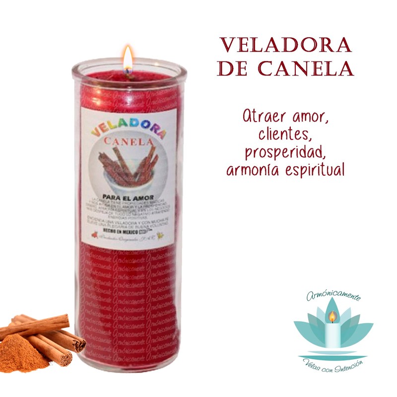 VELADORA DE CANELA | ATRAE AMOR, CLIENTES, ABUNDANCIA VELA AROMÁTICA