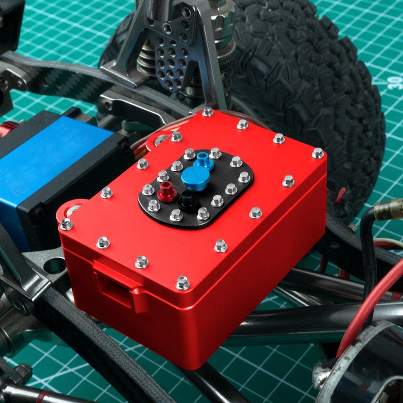 JGGZONE 1/10 RC Crawler Receiver Box CNC Aluminum Fuel Cell