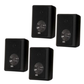 Acoustic Audio 151B Indoor Outdoor 2 Way Speakers 1200 Watt Black 2 Pair Pack 151B-2Pr