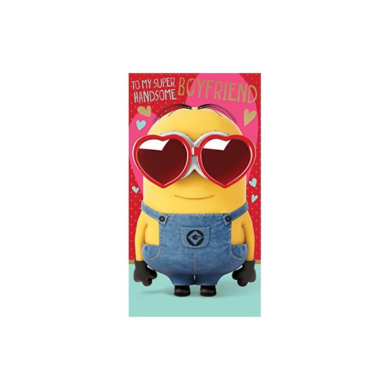 Despicable Me Valentines Day Card, to My Handsome Boyfriend