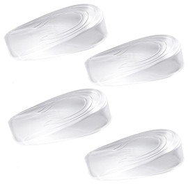 2 Paar Fersenpolster Gel Fersenkissen, Fersensporn Einlagen(1cm & 2cm), Schuheinlagen Erhöhung Transparente, fersenkeil Silikon Fersenkissen Erhöhung für Männer und Frauen