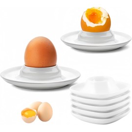 Zhenghebuy Set of 6 Egg Cups Funny Egg Cups Stackable with Shelf, Egg Cups, Round Egg Cups for Eggs, Egg Cups for Children, Breakfast Egg Holder, Hard and Soft Boiled Eggs