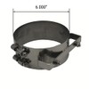 6" Exhaust Clamp Wide Band Polished Stainless Steel
