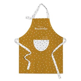 Grafik-Werkstatt Cooking Apron with Funny Saying Small Sweet Tooth, Brown