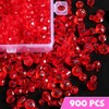 900 Pieces Glass Beads, Red Beads for Threading in Various