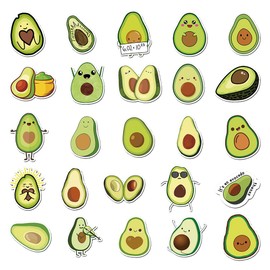 Avocado Plants Stickers for Teens Boy Girls Kids|50 Pcs|Cartoon Vinyl Waterproof Stickers for Laptop Computer Phone Tablet Luggage Flasks Water Bottle Bike Scrapbook,Trendy Fruit Decals Pack(Avocado)