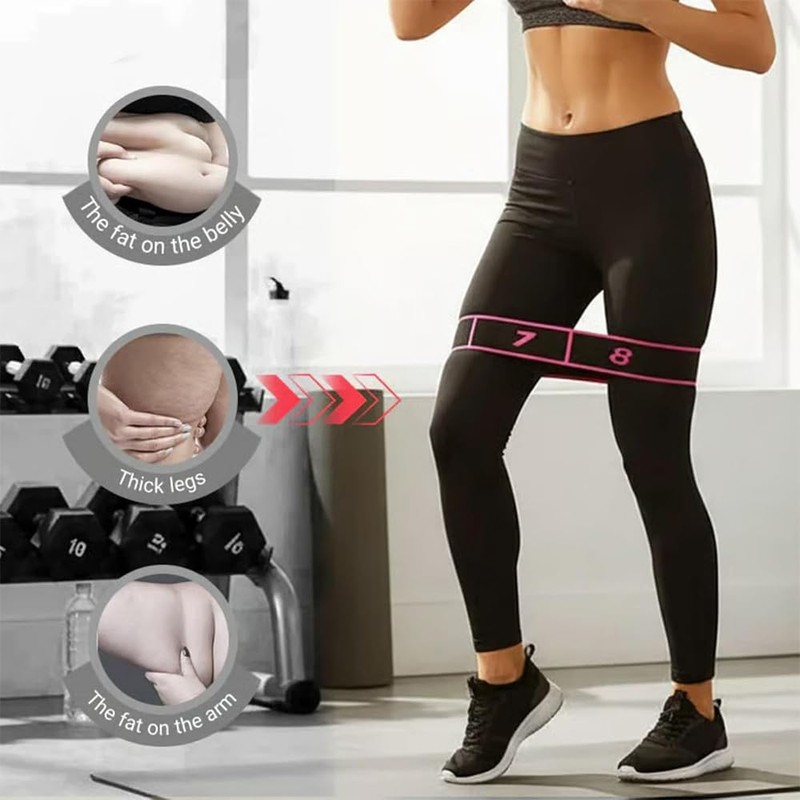2PCS Fitness Resistance Band for Stretching and Yoga (8 Grids)