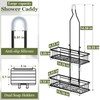 Skyapex Shower Caddy Hanging: Adjustable Height Organizer for Over Showerhead